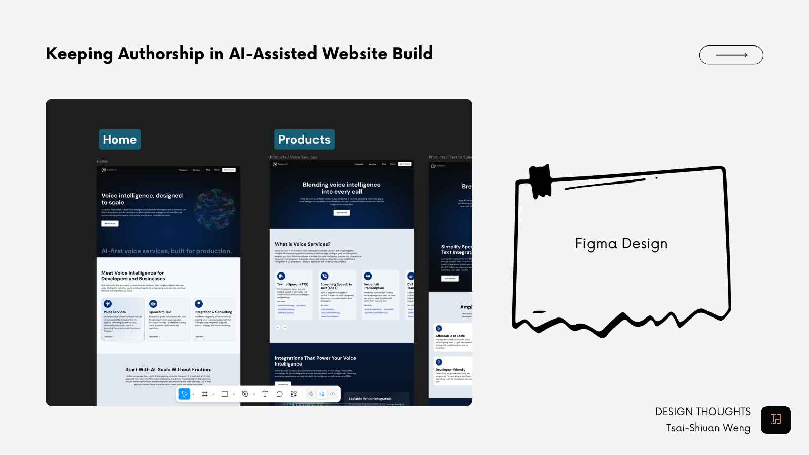 Keeping Authorship in AI-Assisted Website Build